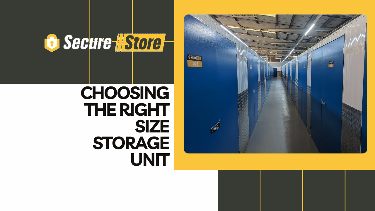 Top Left: Secure Store Logo Top Right: Interior Pic of Blue Secure Store Storage Units. Bottom Left: TITLE OF BLOG.